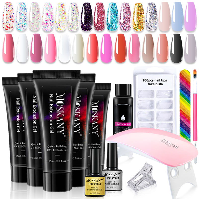 Nail Art Full Design - Poly Nail Gel Full Set With