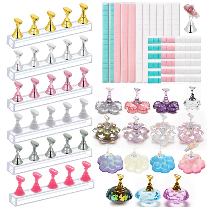 Nail Art Rose Gold - 5PCS/Pack Chess Magnetic Nail Holder Practice