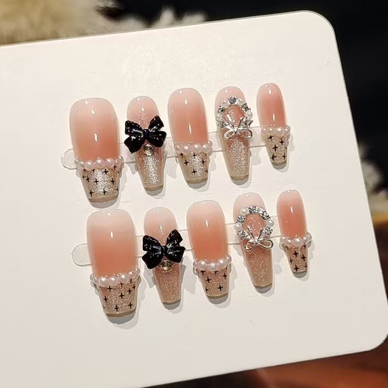 Nail Art French Nails - 10Pcs French Sweet Cool Spicy Girl