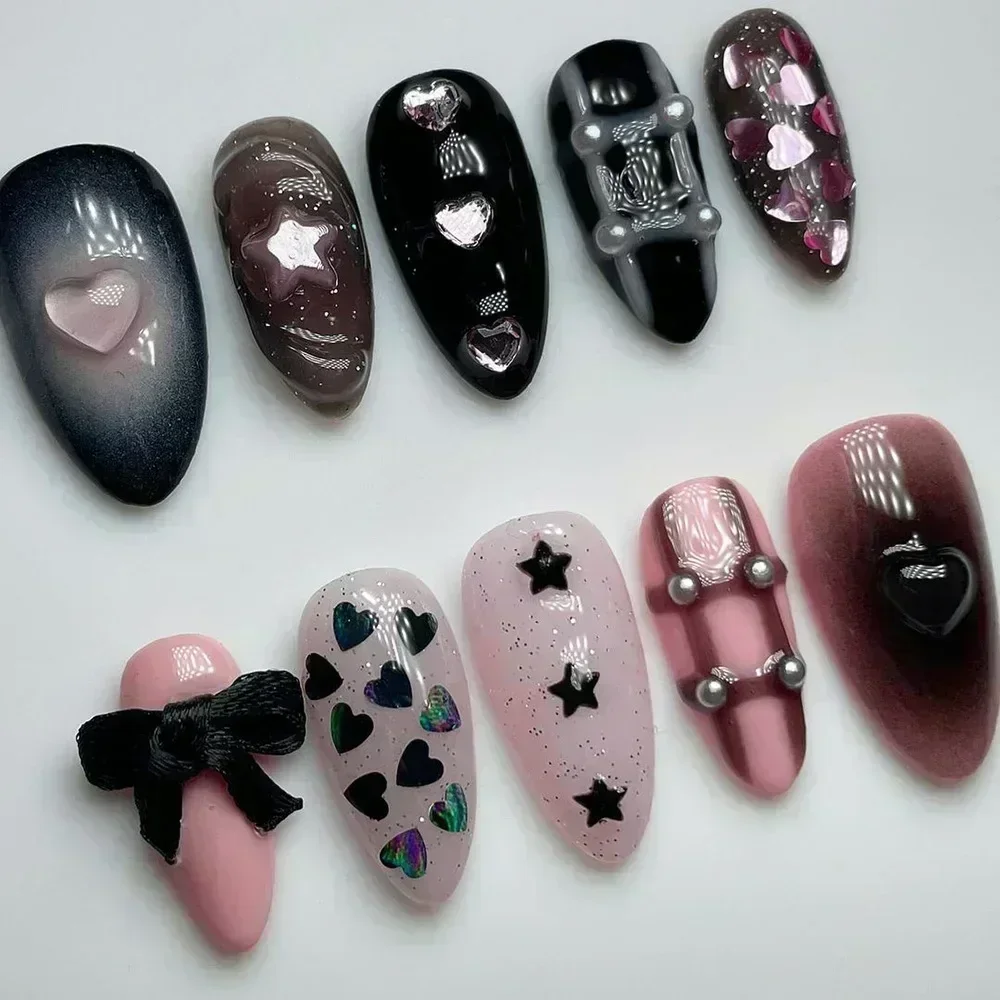 24Pcs White Almond False Nails - đánh giá và giá Nail Art Full Design