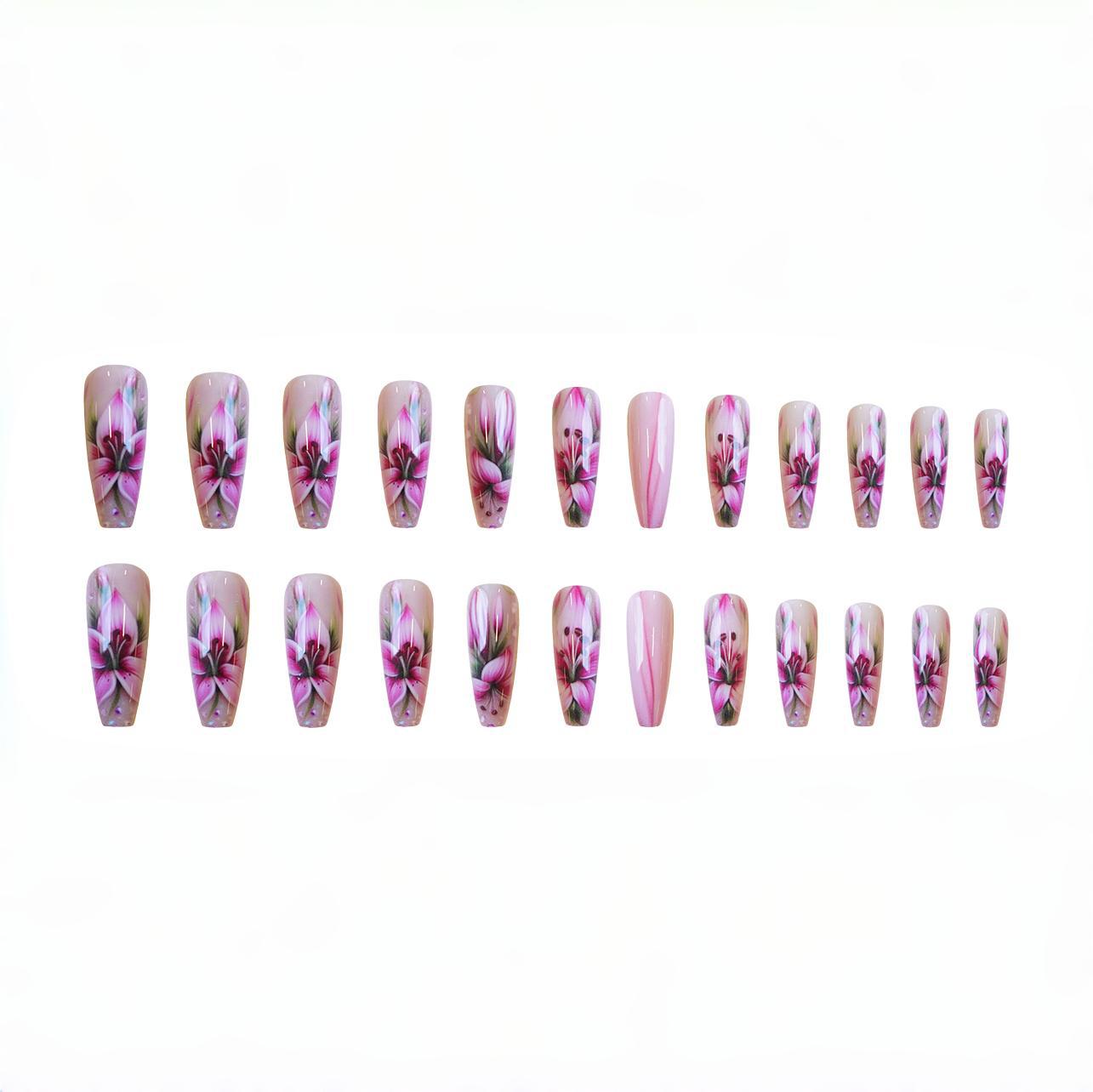 24Pcs White French Fake Nails  - đánh giá và giá Nail Art Rose Gold