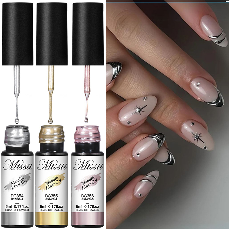MTSSII 2/3Pcs Metallic Liner G - đánh giá và giá Nail Art Rose Gold