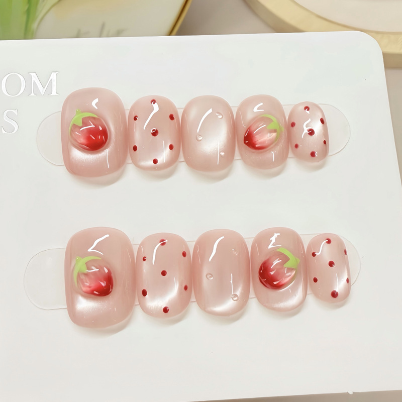 24pcs Cherry Press on False Na - đánh giá và giá Nail Art Full Design