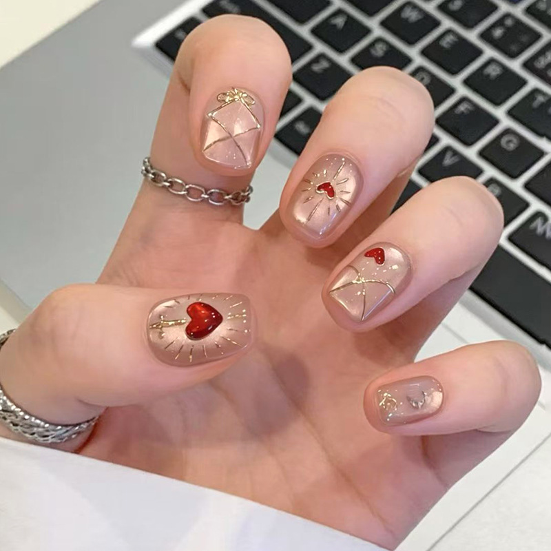 24pcs Cherry Press on False Na - đánh giá và giá Nail Art Full Design