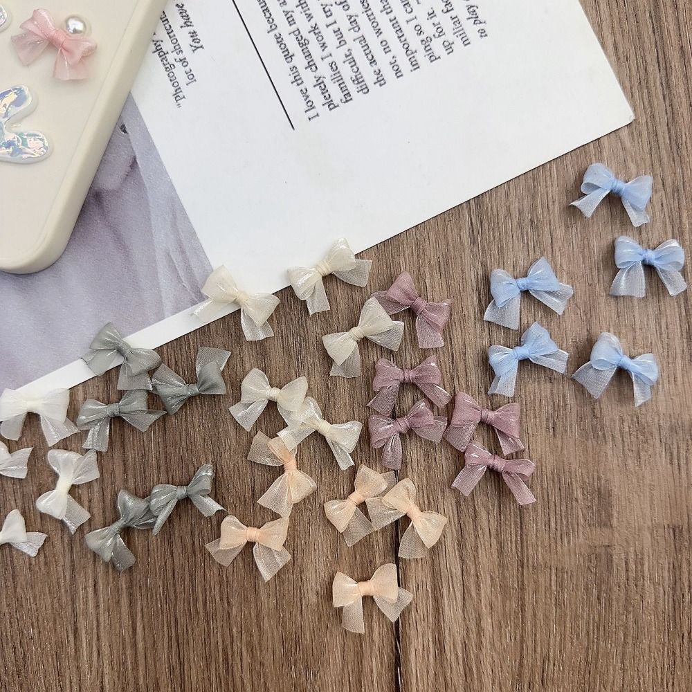 10Pcs Colorful Bow Pearlescent - đánh giá và giá Nail Art French Nails