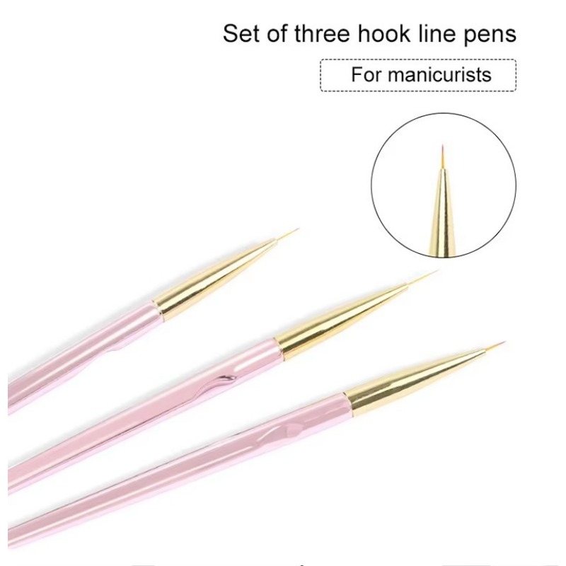 3Pcs Rose Gold Nail Art Liner  - đánh giá và giá Nail Art Rose Gold