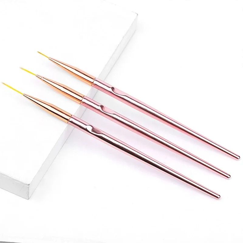 3Pcs Rose Gold Nail Art Liner  - đánh giá và giá Nail Art Rose Gold