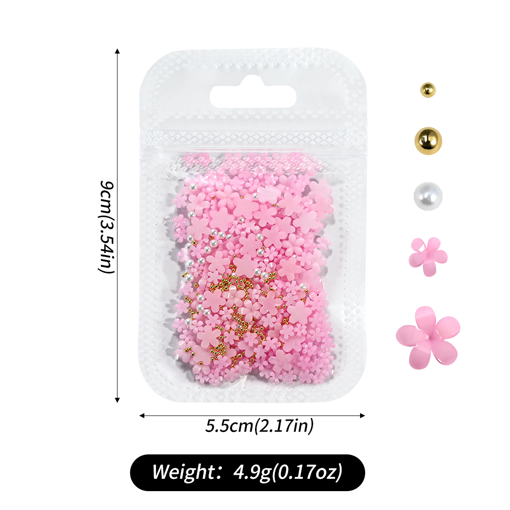 5G Colorful Resin Five-Petal F - đánh giá và giá Nail Art Rose Gold