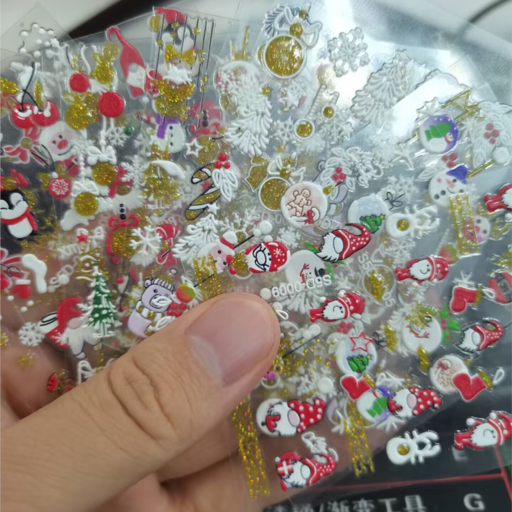 5D Glitter Christmas Embossed  - đánh giá và giá Nail Art Xmas 2025