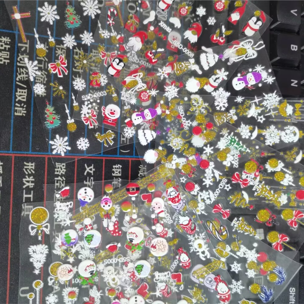5D Glitter Christmas Embossed  - đánh giá và giá Nail Art Xmas 2025