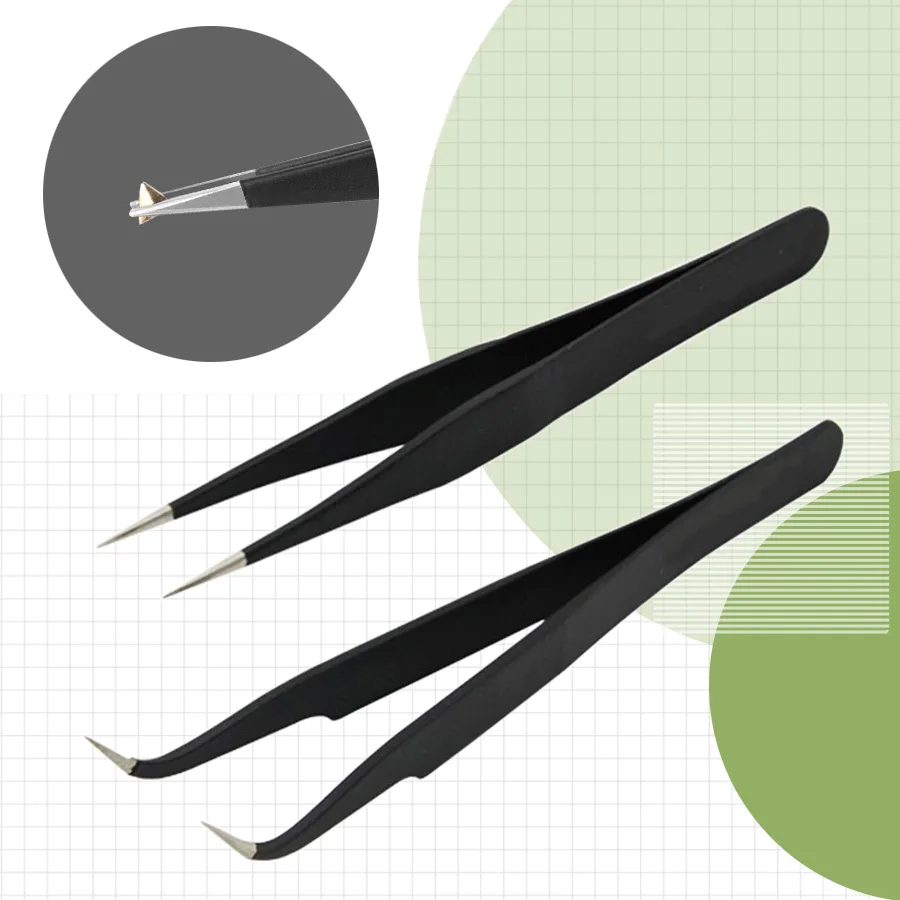 Anit-Static Tweezers, Precisio - đánh giá và giá Nail Art Motif