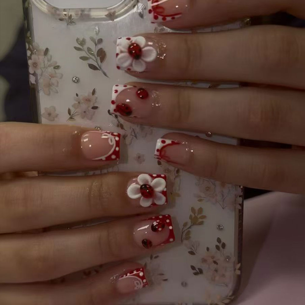 24 pieces per set. Rectangular - đánh giá và giá Nail Art French Nails