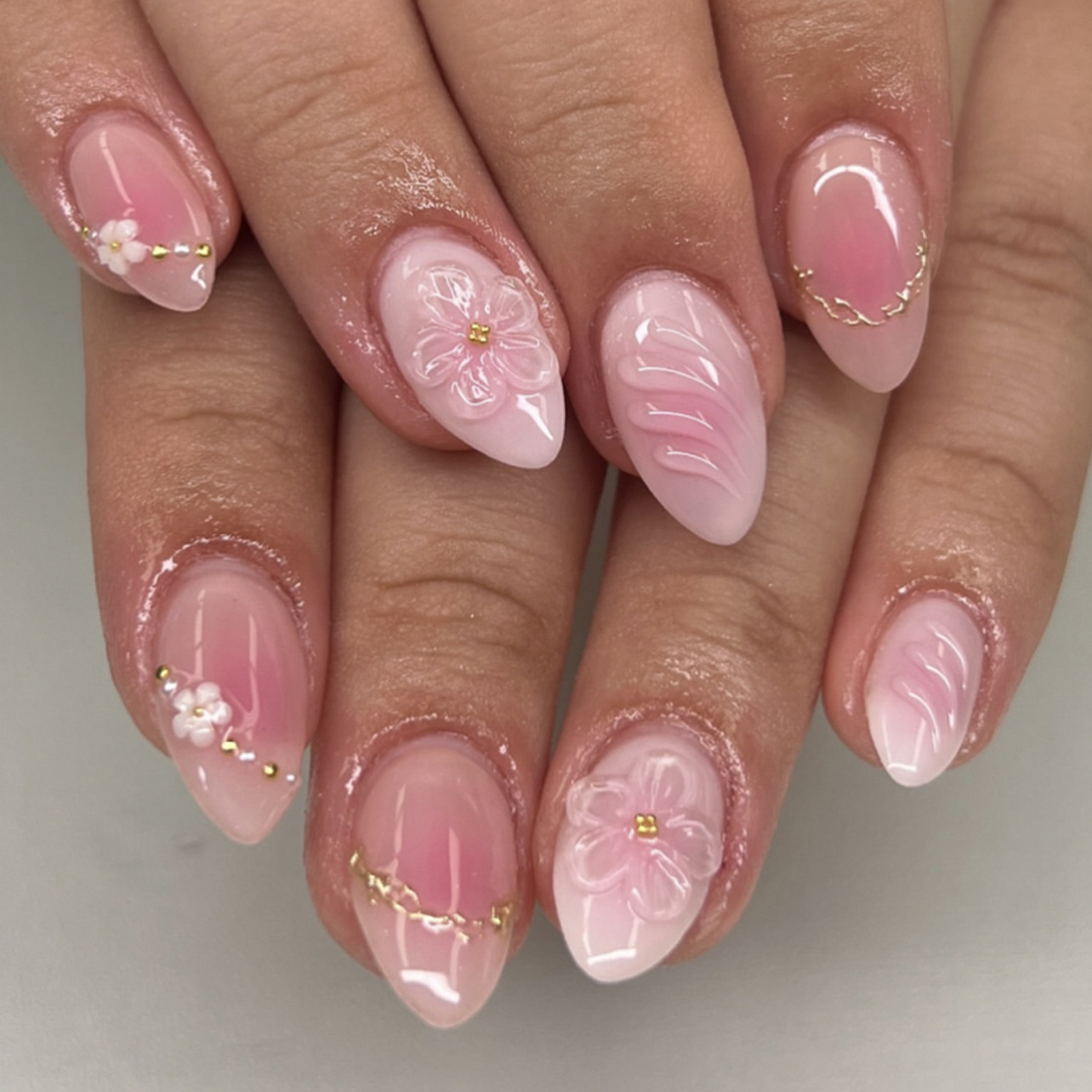 24Pcs Short Almond Full Cover  - đánh giá và giá Nail Art Full Design
