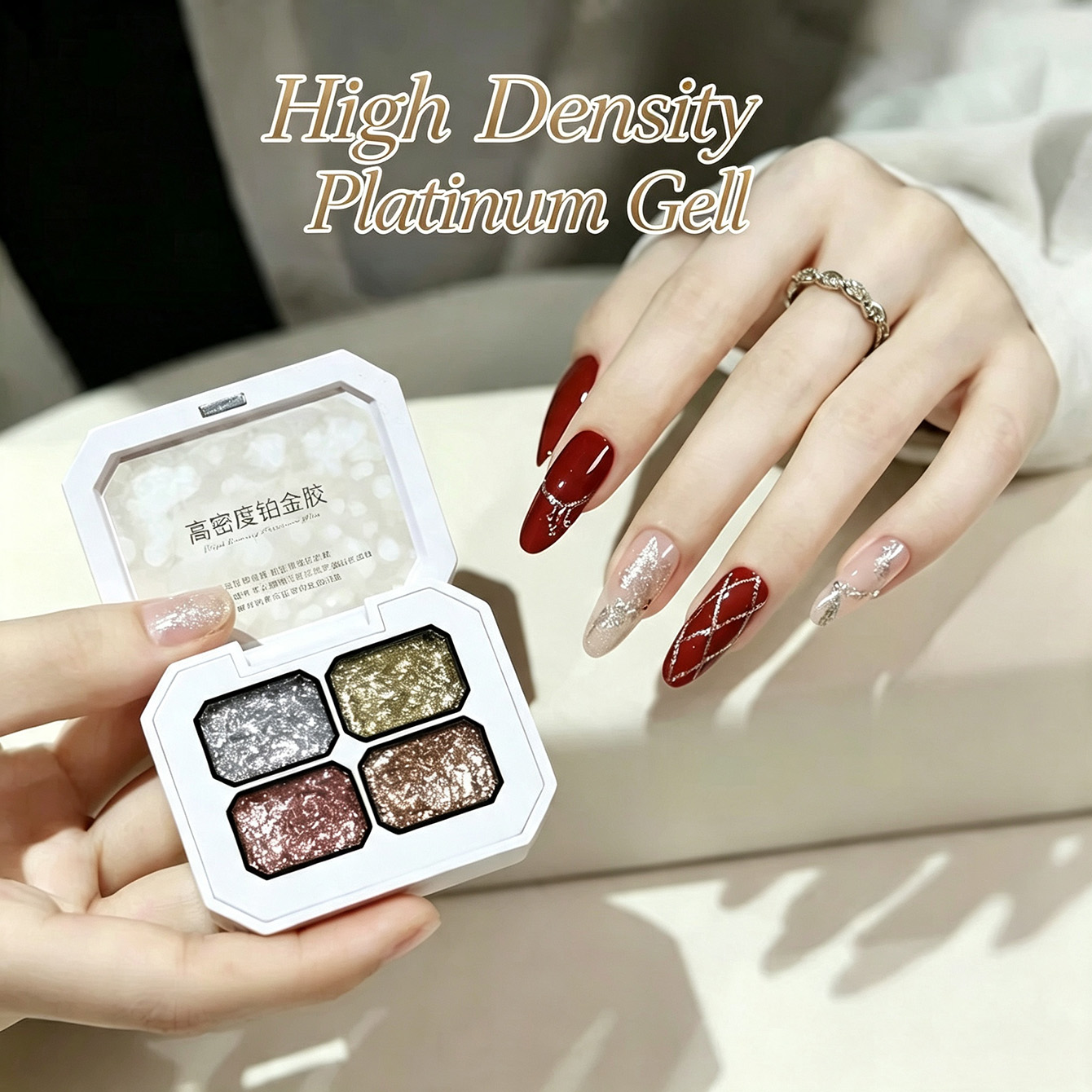 MIANEL Chunky Foil Platinum Na - đánh giá và giá Nail Art Rose Gold
