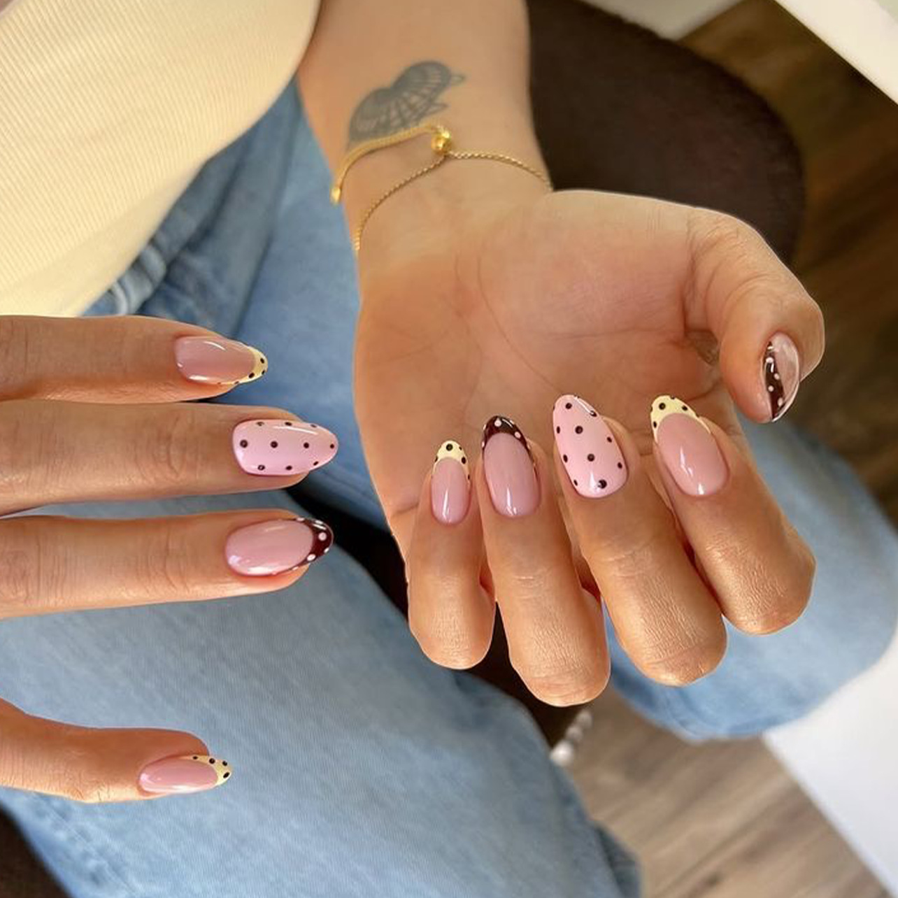 24Pcs Almond False Nails Sets  - đánh giá và giá Nail Art French Nails