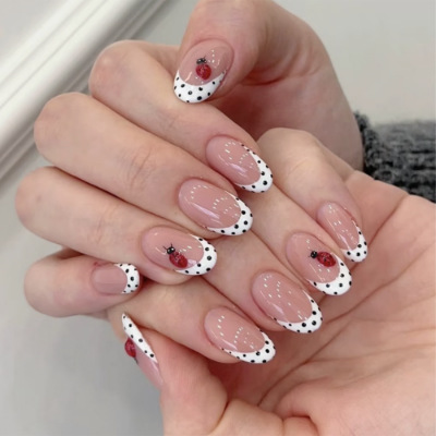 24Pcs Almond False Nails Sets  - đánh giá và giá Nail Art French Nails