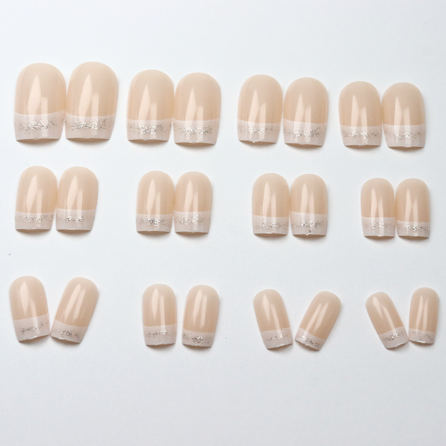 24pcs/set Medium Square fake n - đánh giá và giá Nail Art French Nails