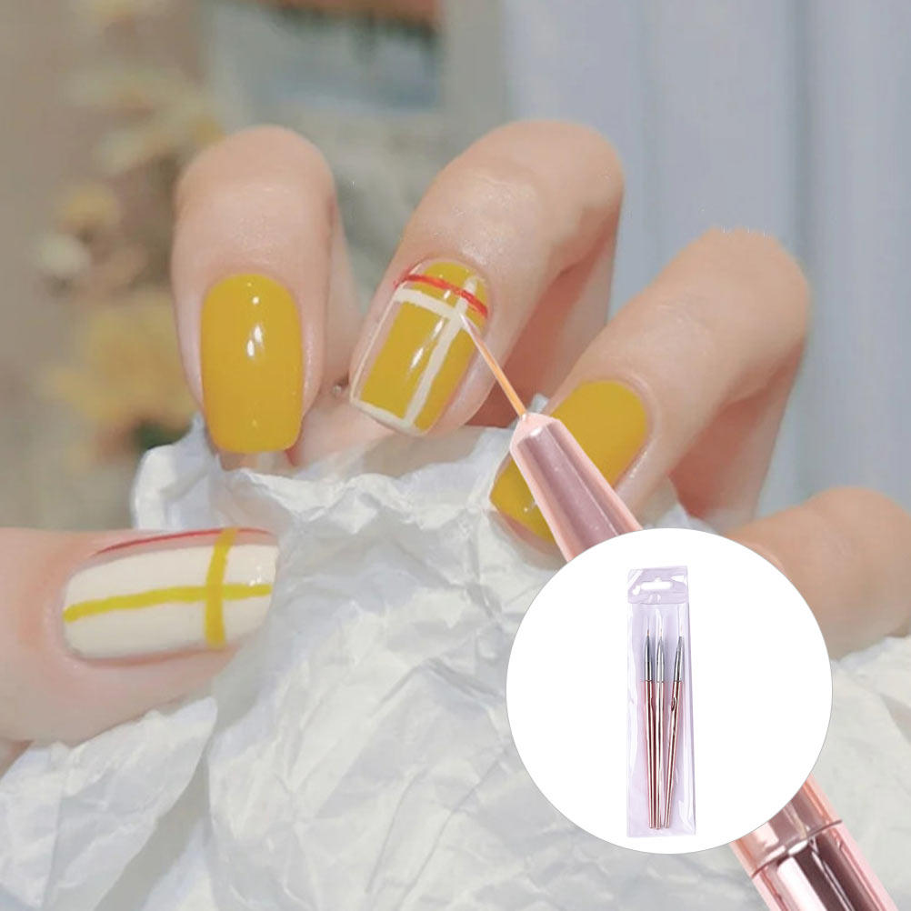 3Pcs Nail Art Pen Set Rose Gol - đánh giá và giá Nail Art Rose Gold