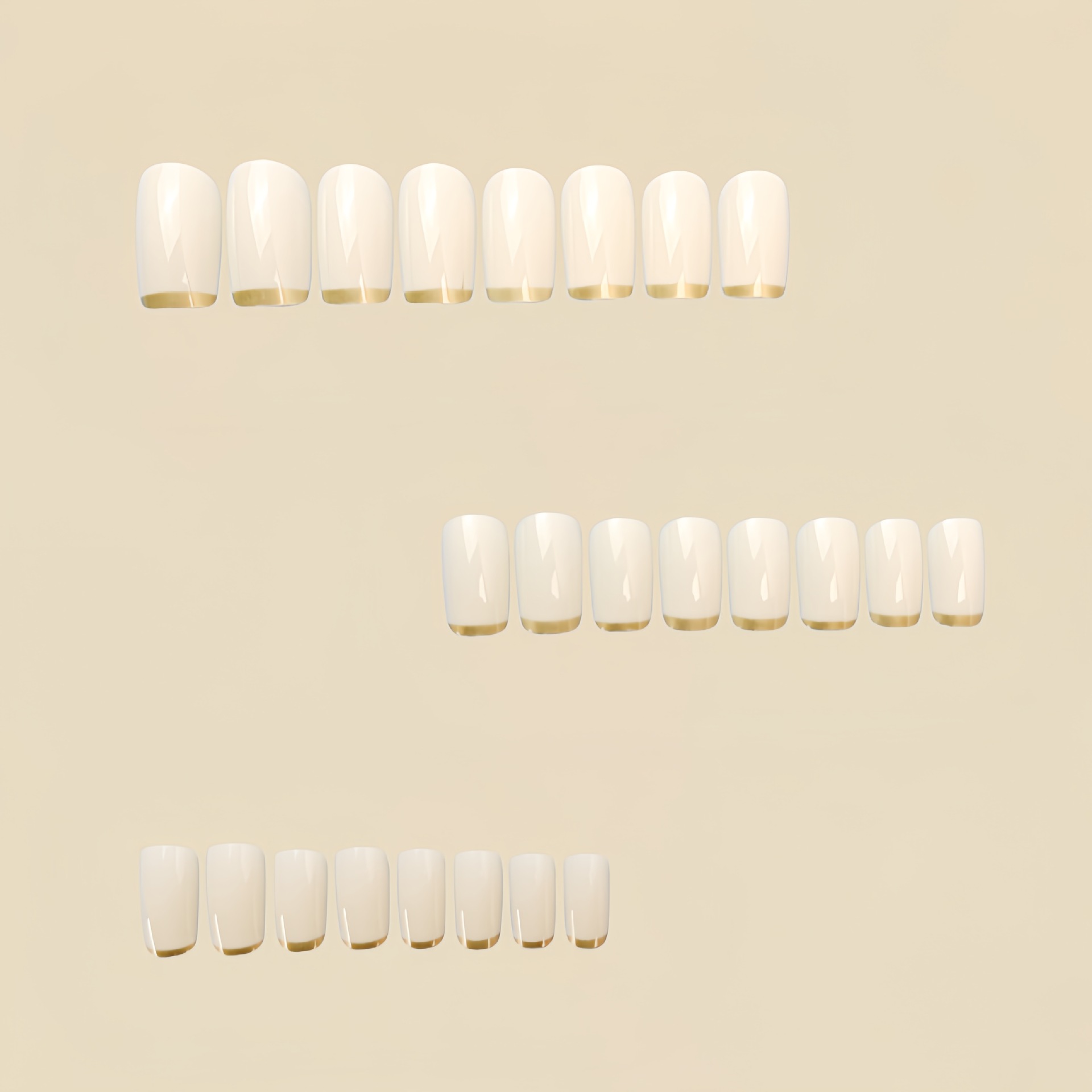 Medium fake nails for women Be - đánh giá và giá Nail Art French Nails
