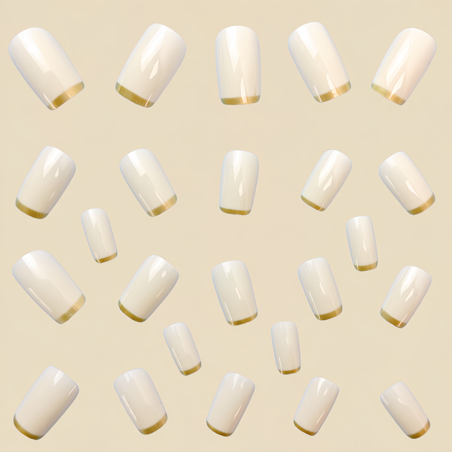 Medium fake nails for women Be - đánh giá và giá Nail Art French Nails