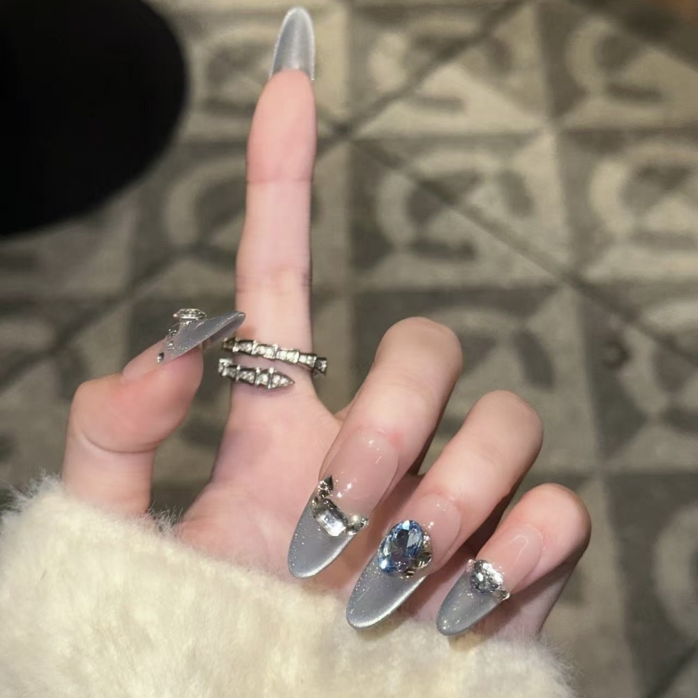 10pcs Short Oval Handmade Fake - đánh giá và giá Nail Art Full Design