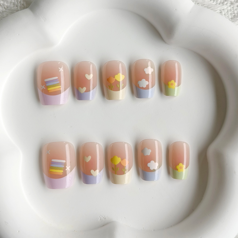 10Pcs Women Spring Fresh and D - đánh giá và giá Nail Art French Nails