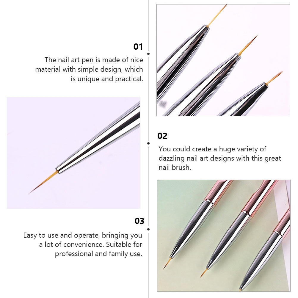 3Pcs Nail Art Pen Kit Lightwei - đánh giá và giá Nail Art Rose Gold