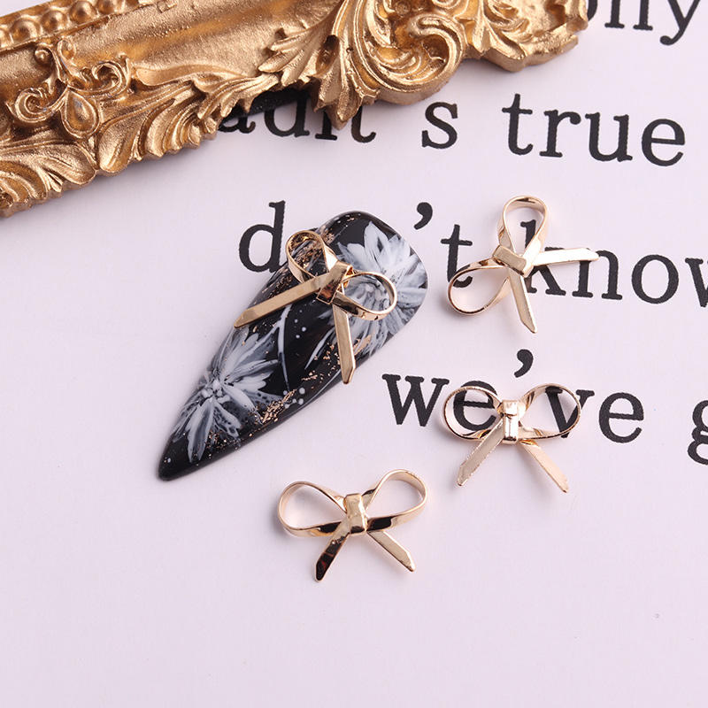 10 Chiếc TN4984 Vàng Nơ Dây Mó - đánh giá và giá Nail Art Rose Gold