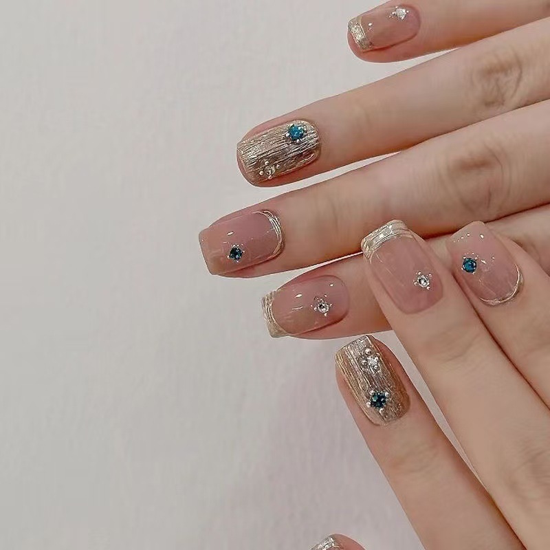 10Pcs Short Square French Hand - đánh giá và giá Nail Art French Nails