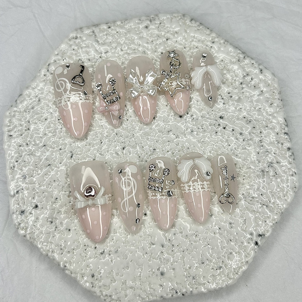 10 Pieces Retro Cute 3D Butter - đánh giá và giá Nail Art French Nails
