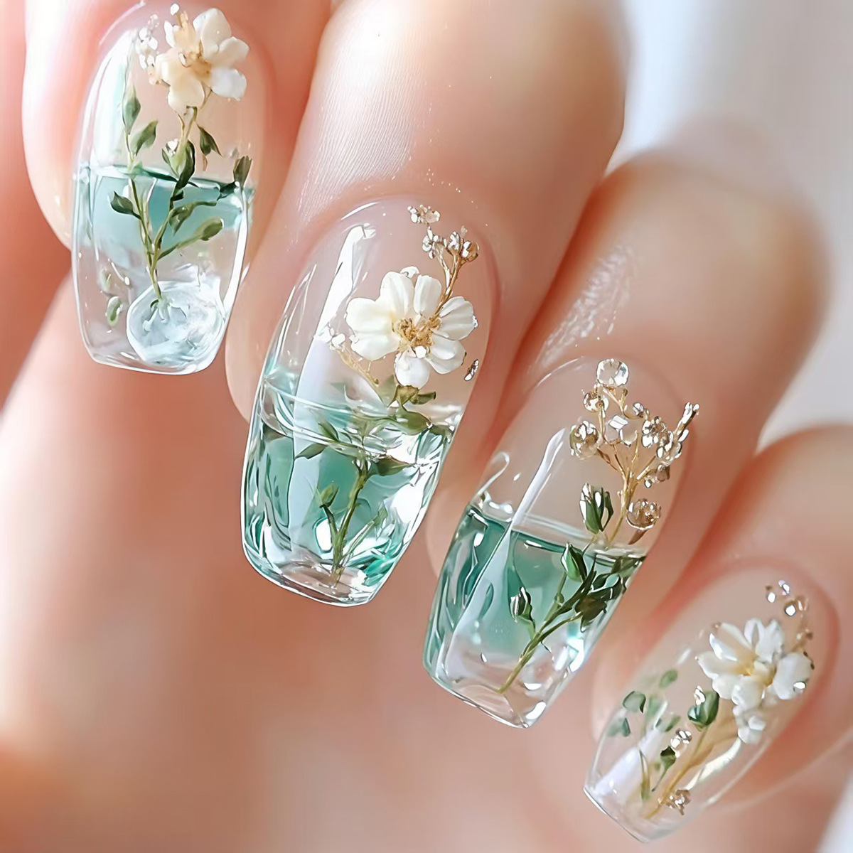 Medium fake nails for women gi - đánh giá và giá Nail Art Full Design