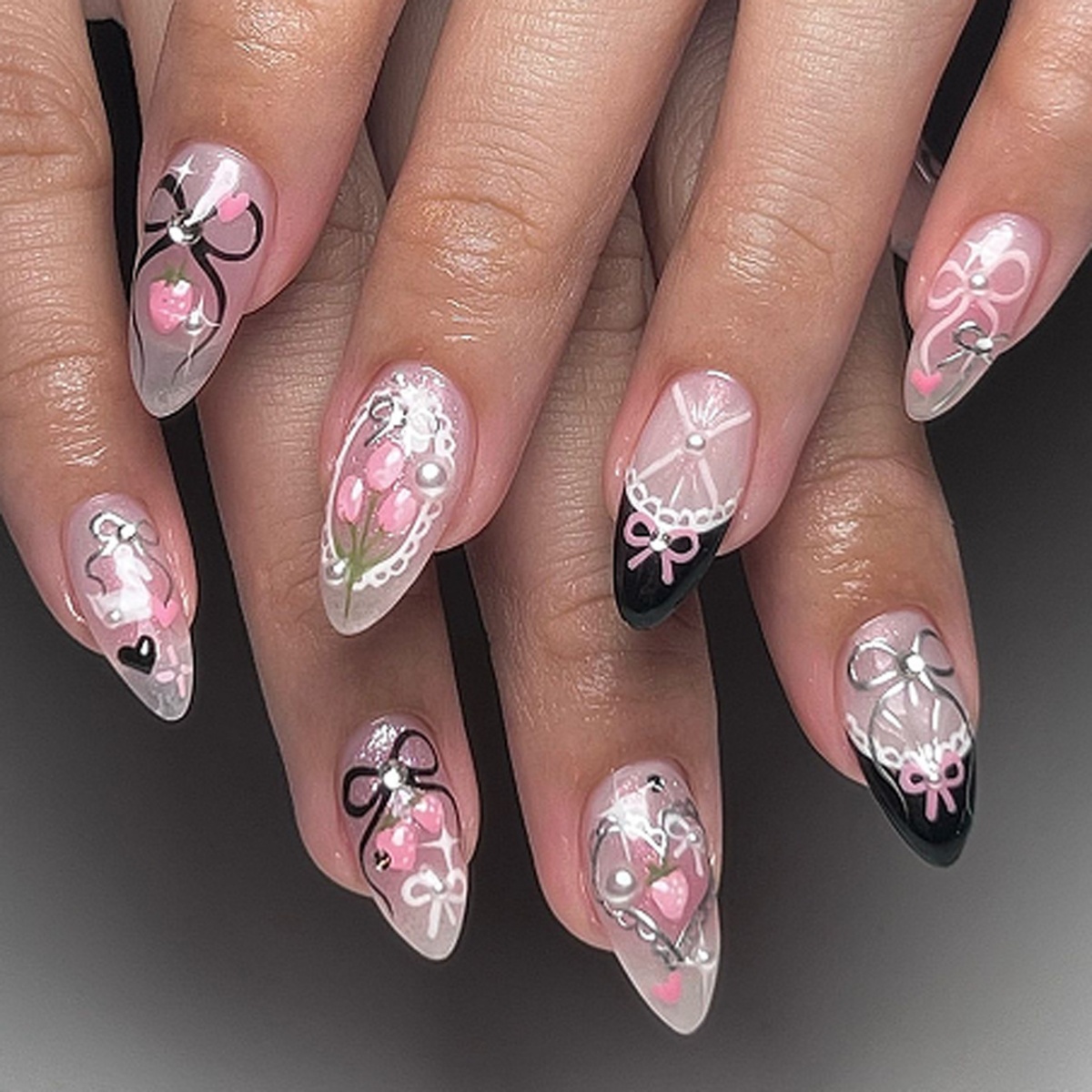 24pcs Cat's Eye Press on Nails - đánh giá và giá Nail Art Full Design