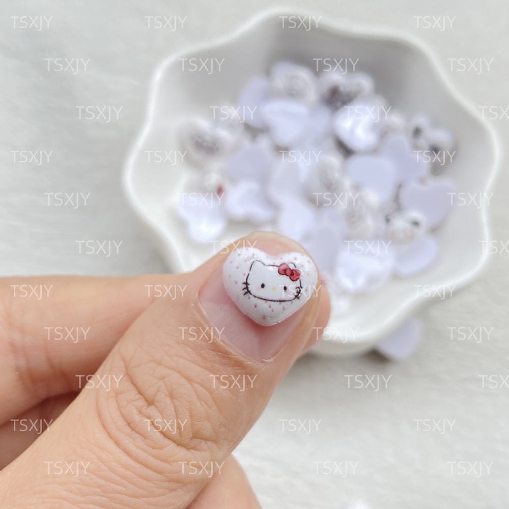 50PCS Mini Cartoon Heart Shape - đánh giá và giá Nail Art Motif