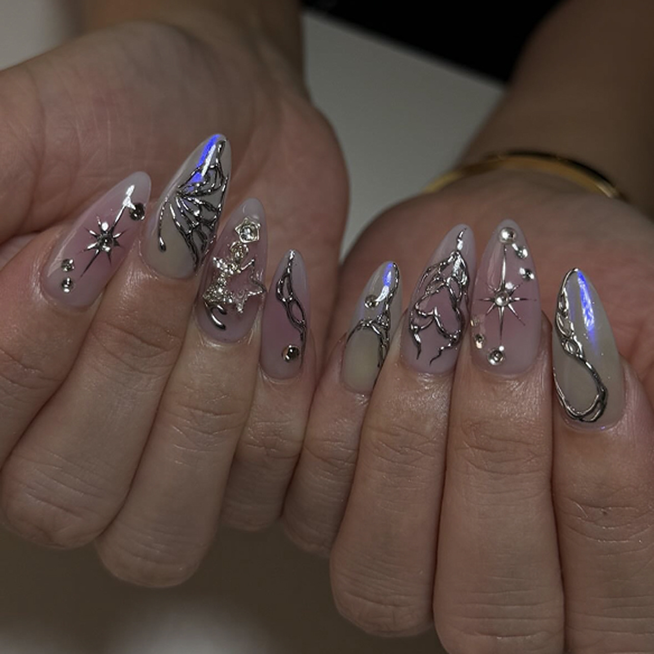 24Pcs Mid-length Almond False  - đánh giá và giá Nail Art Full Design