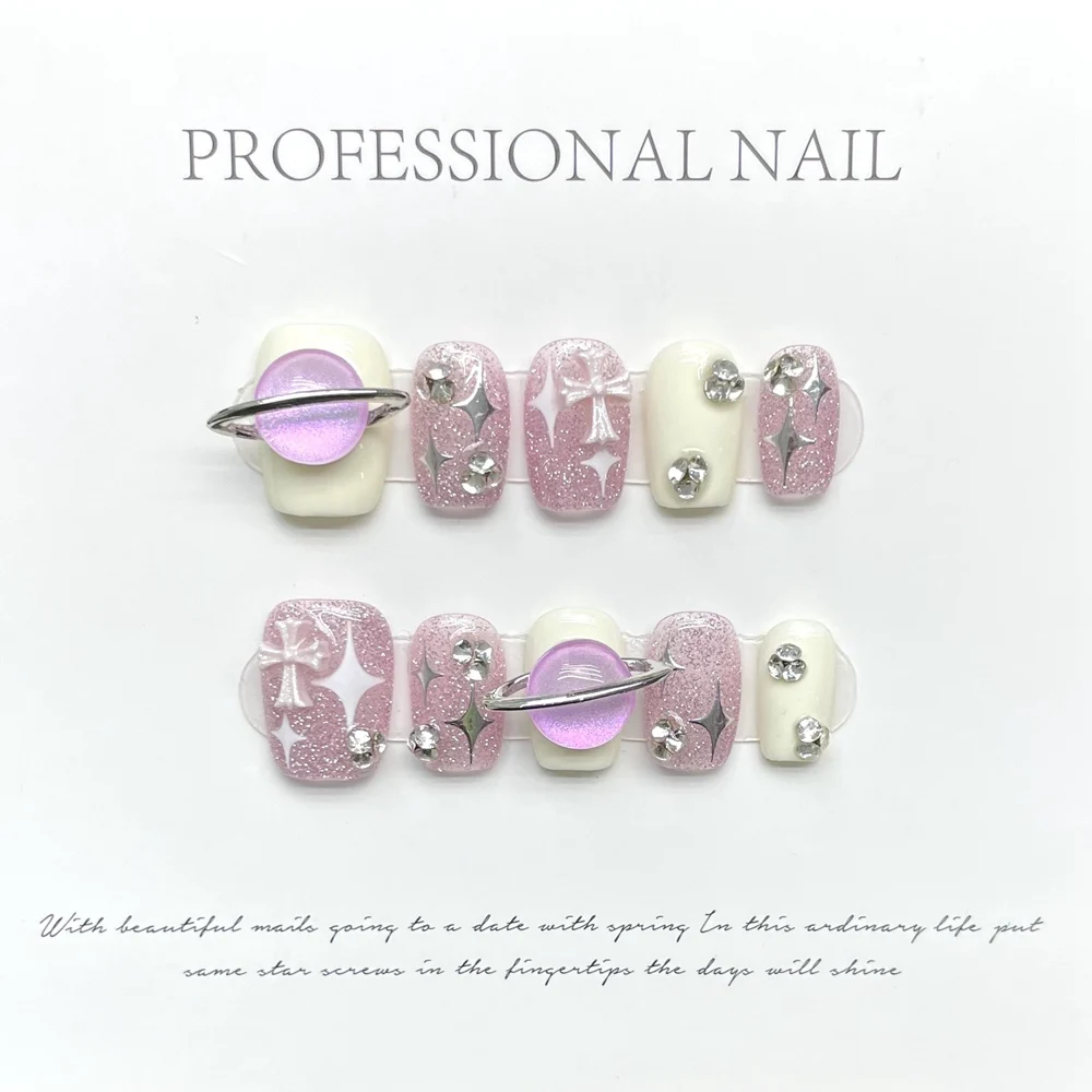 Handmade Short False Nails Pre - đánh giá và giá Nail Art Full Design
