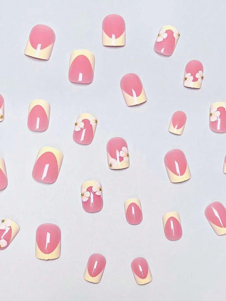 24pcs Reusable Press-On Nails  - đánh giá và giá Nail Art French Nails