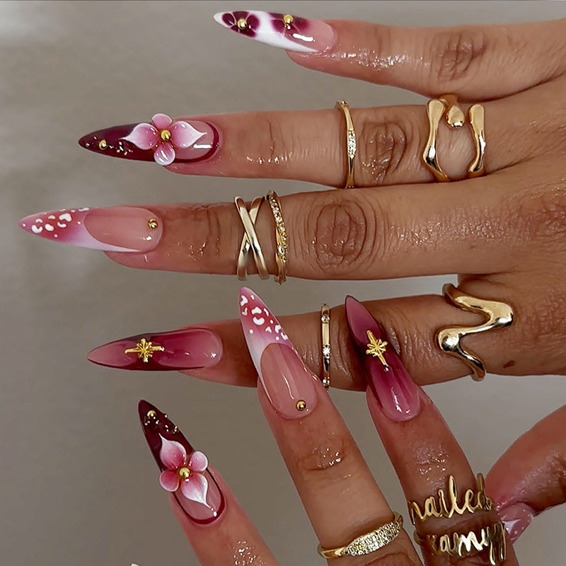 24Pcs French Blush Pink Design - đánh giá và giá Nail Art Full Design